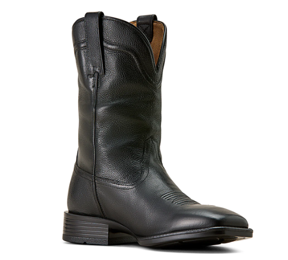 10074245 Men's Alden Wide Square Toe Western Boot Eclipse Black