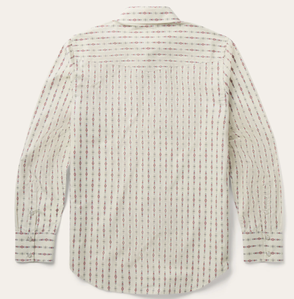 11-001-0476-2012WH Stetson Men's Collection LS Shirt Plaid White
