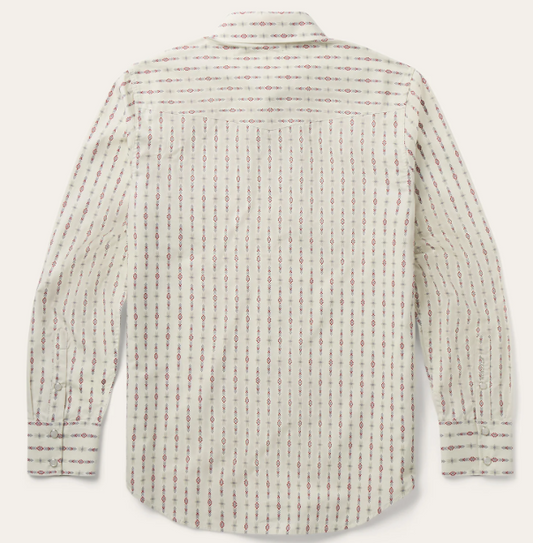 11-001-0476-2012WH Stetson Men's Collection LS Shirt Plaid White
