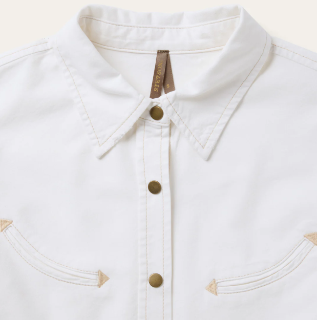 11-050-0565-3003WH Stetson Women's Collection LS Shirt Solid White