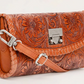 LW-SS25-046-CB Loyal West Elena Mini Bag Brown Hand Tooled Leather