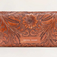 LW-SS25-046-CB Loyal West Elena Mini Bag Brown Hand Tooled Leather
