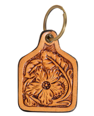 S-8196 Classic Western Hand-Tooled Key Fob