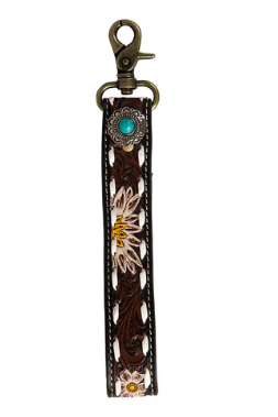 S-7548 Eagle Range Hand-Tooled Key Fob