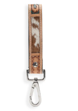 S-9845 Jackson Hand-Tooled Leather Key Fob