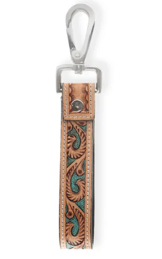 S-9845 Jackson Hand-Tooled Leather Key Fob