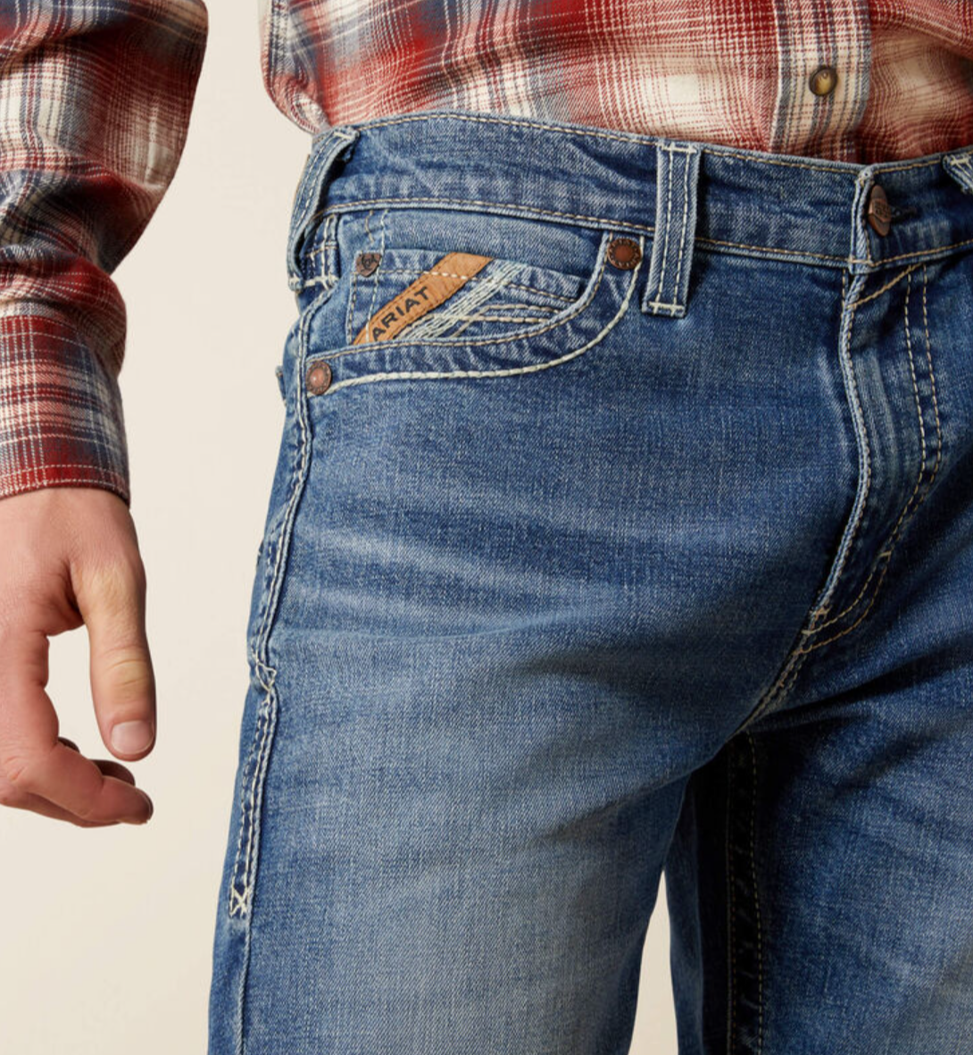 10065920 Ariat Mens M8 Modern Slim Straight Dean Zane 34'Leg
