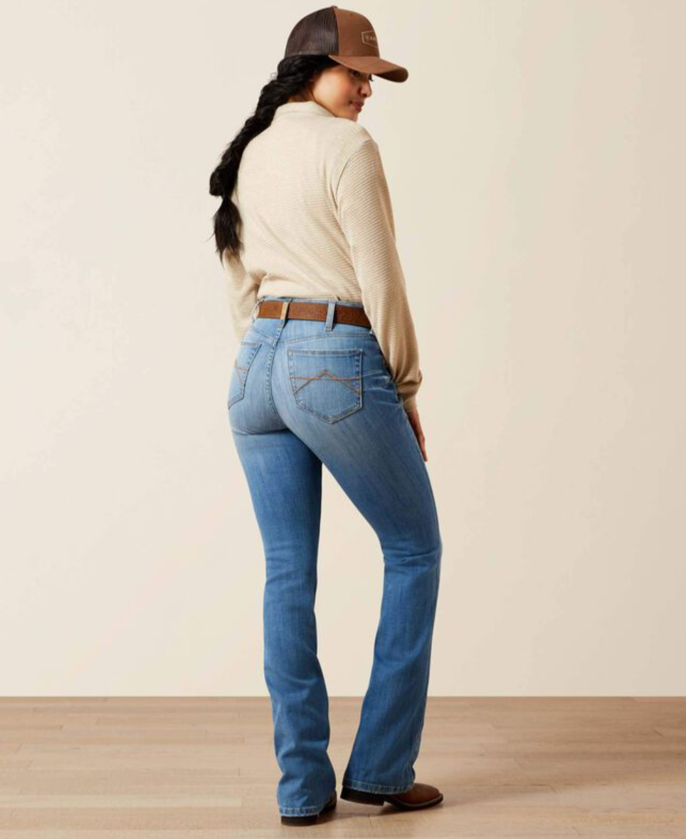 10065880 Ariat Womens High Rise Boot Cut Camellia Glendale Regular Leg