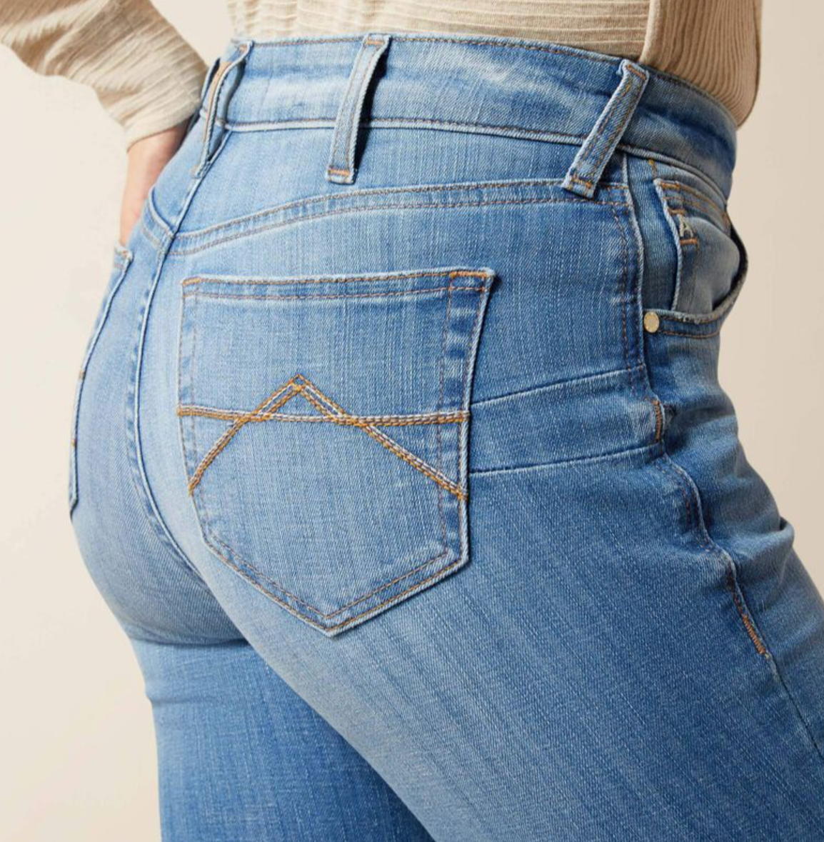 10065880 Ariat Womens High Rise Boot Cut Camellia Glendale Regular Leg