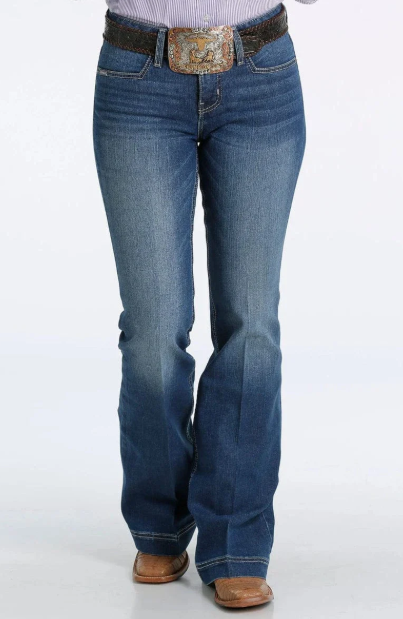 MJ81454085 Cinch Women's Lynden Medium Wash Jeans XL Long Leg 38"