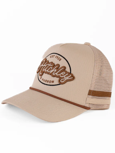 5512 Hitchley & Harrow Women's Cream & Vintage Brown Trucker Cap