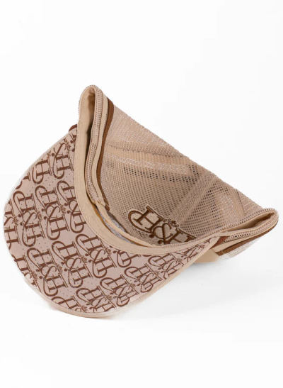 5512 Hitchley & Harrow Women's Cream & Vintage Brown Trucker Cap