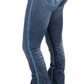 SR2237 Hitchley & Harrow Women's Ultra High Rise Nevada Jeans Turquoise Stitch 35" Leg