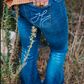 SR2215cHitchley & Harrow Women's "Franklin" Trouser Tan & White Stitch 33" Leg