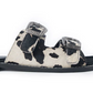 S-13816 Midnight Grove Hairon Leather Sandal