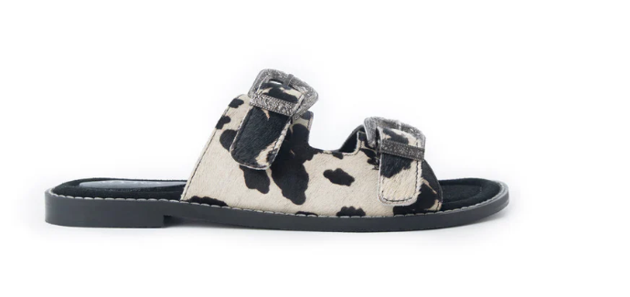 S-13816 Midnight Grove Hairon Leather Sandal