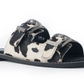 S-13816 Midnight Grove Hairon Leather Sandal