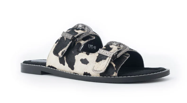 S-13816 Midnight Grove Hairon Leather Sandal