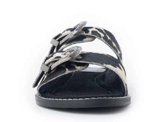 S-13816 Midnight Grove Hairon Leather Sandal