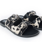 S-13816 Midnight Grove Hairon Leather Sandal
