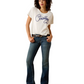 10014022 Ariat Women's R.E.A.L Mid Rise Stretch Whipstitch Boot Cut Jeans