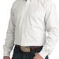 MTW1106056 Cinch Men's White Plaid Shirt
