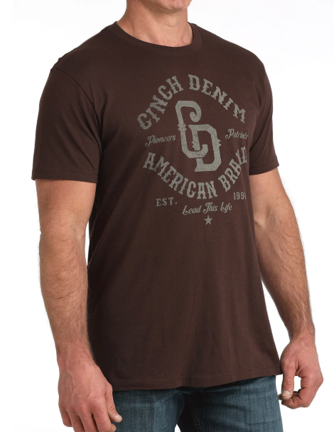 MTT1690716 Cinch Men's Graphic Denim Brown
