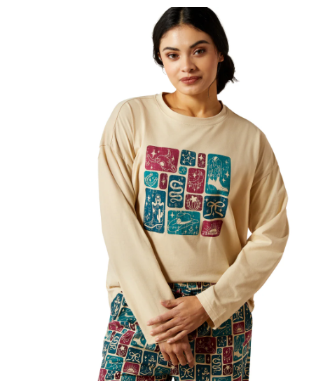 10065825 Ariat Women's Dreams PJ Set Western Blocks