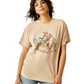 10062916 Ariat Women's Ride On SS Tee Oyster Gray Mineral Wash