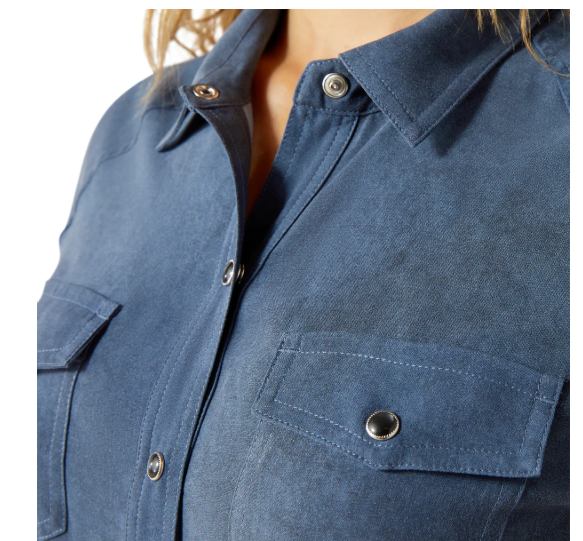 10062808 Ariat Women's Juniper LS Shirt Dark Denim