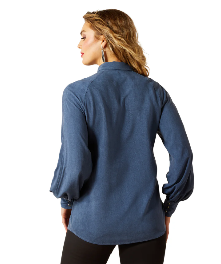 10062808 Ariat Women's Juniper LS Shirt Dark Denim