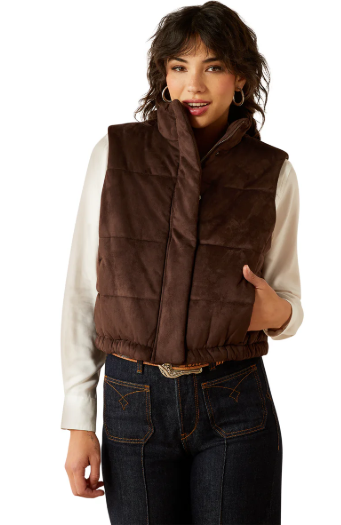 10062277 Ariat Women's Swirls Vest Mole