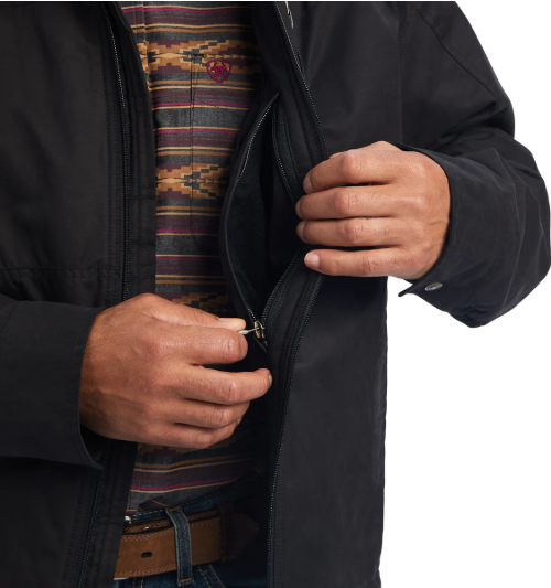 10041631 Ariat Men's Grizzly Canvas Insulated Jacket Black