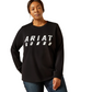 10062781 Ariat Women's Rebar Cotton Strong Logo LS Tee Black