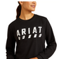 10062781 Ariat Women's Rebar Cotton Strong Logo LS Tee Black