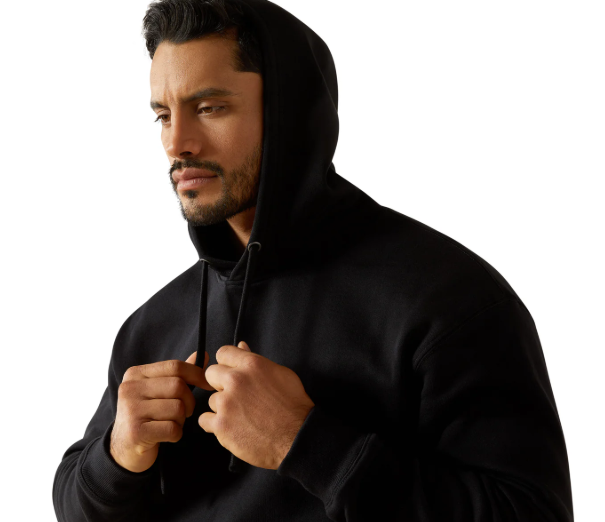 10062715 Ariat Men's Rebar Workman Bare Knuckle Hoodie Black