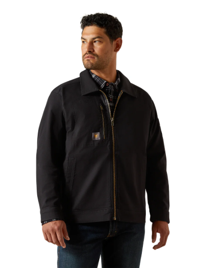 10062288 Ariat Men's Rebar Workman Made Tough Shop Jacket Black