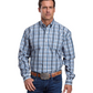 11-001-0579-2011 Stetson Mens Collection LS Shirt Plaid Blue