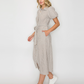 LWD2917_BRO Tortilla Stripe Gingham Dress