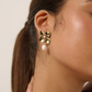 LS2021250-GLD Floral Pearl 18k Gold Plated Earrings