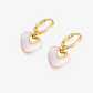 LS2021379-WHT Jules Heart White 18k Gold Plated Earrings
