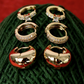 LSB2021406 Duet 18k Gold Plated Earrings Set
