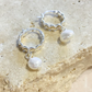 LS2021090-SIL Vintage Pearl Drop Silver Plated Earrings