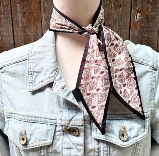 TW119 Cowgirl Necktie Black & Brown