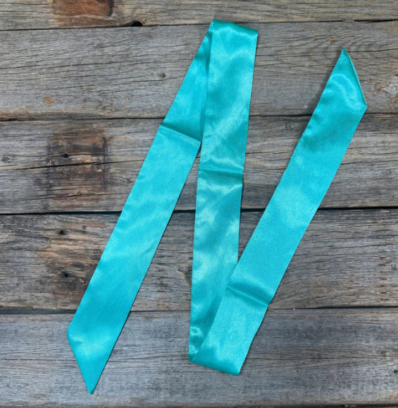 TW301 Cowgirl Necktie Turquoise Western Skinny Mini Wild Rag