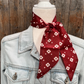 TW125 Cowgirl Necktie Burgundy Skinny Mini Wild Rag