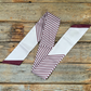 TW141 Cowgirl Necktie Burgundy & Cream Skinny Mini Wild Rag