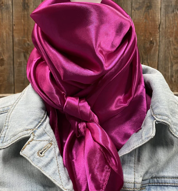 WRS12 Cowgirl Solid Fuchsia Wild Rag Scarf