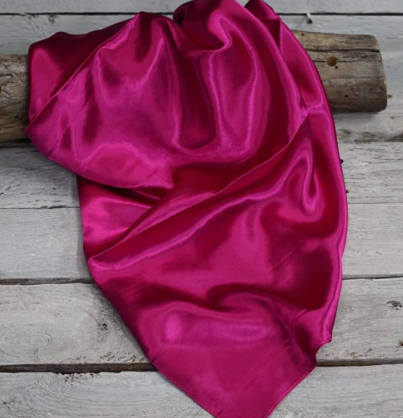 WRS12 Cowgirl Solid Fuchsia Wild Rag Scarf
