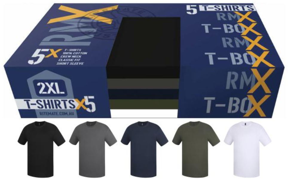 RMX014  Pilbara RMX Men's T Shirts Box of 5